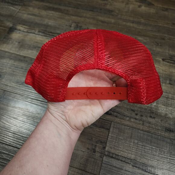 Vintage 1980s Ole Miss Rebels Black, Red White cap Snapback CB - Picture 3 of 7